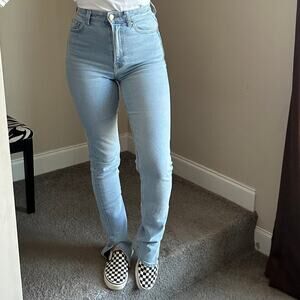 Asos Bershka High Waist Denim Light Blue, size 2